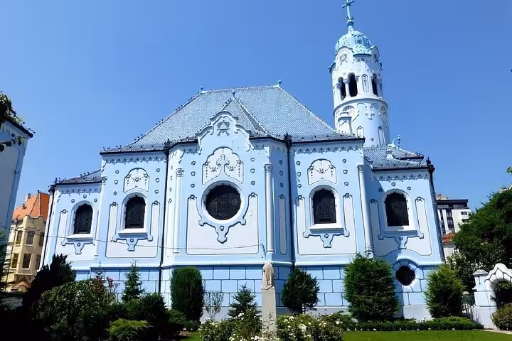 Blue Church of St Elizabeth in Bratislava, scenic stop on Vienna to Budapest private transfer