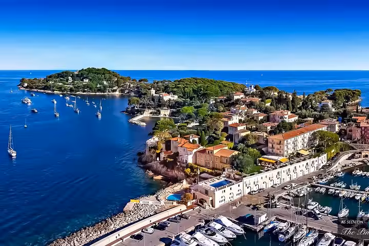 Enjoy panoramic views of Villefranche's picturesque coastline and marina, perfect for a private Eze and Monaco tour.